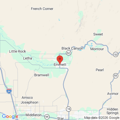 Map to  office in Emmett, ID