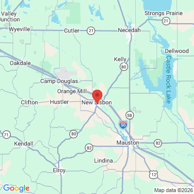 Map to  office in New Lisbon, WI