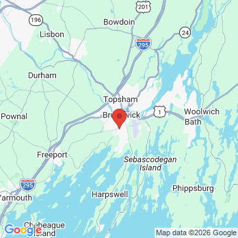 Map to Oasis Free Clinics office in Brunswick, ME