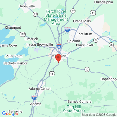 Map to  office in Watertown, NY