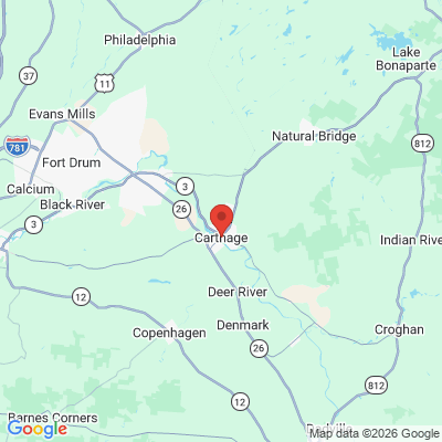 Map to  office in Carthage, NY