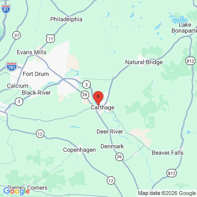 Map to  office in Carthage, NY