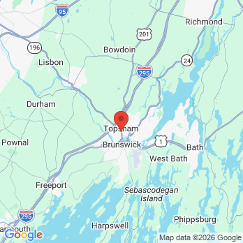 Map to New Leaf Dental office in Topsham, ME