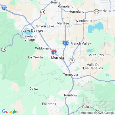 Map for Murrieta, CA