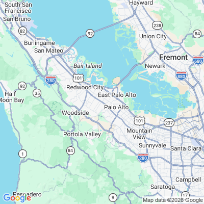 Map for Menlo Park, CA