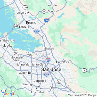 Map for Milpitas, CA