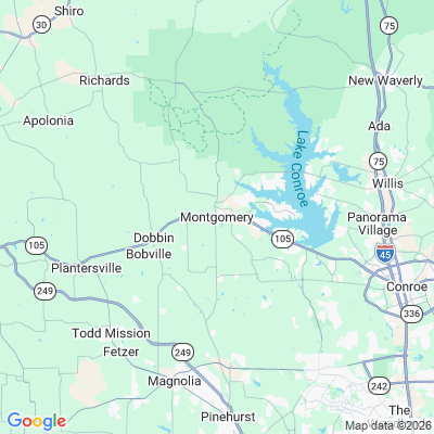 Map for Montgomery, TX