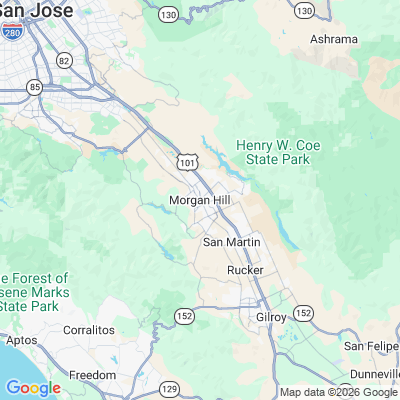 Map for Morgan Hill, CA