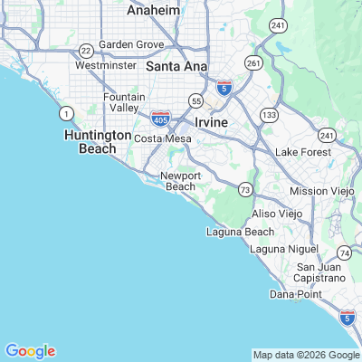 Map for Newport Beach, CA