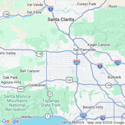 Map for Northridge, CA