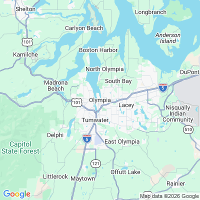 Map for Olympia, WA