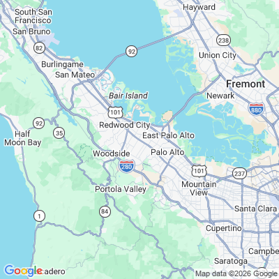 Map for Atherton, CA