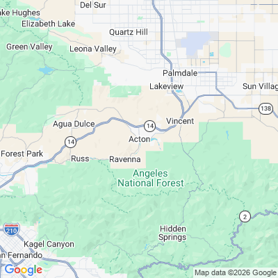 Map for Acton, CA