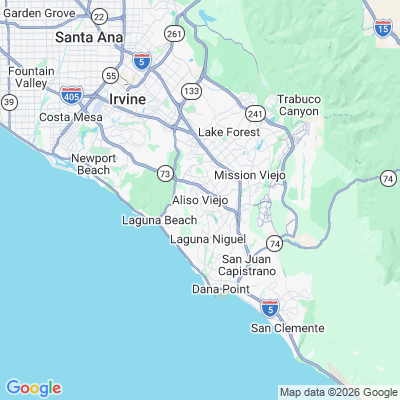 Map for Aliso Viejo, CA
