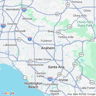 Map for Anaheim, CA