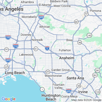 Map for Buena Park, CA