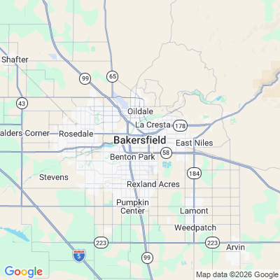 Map for Bakersfield, CA