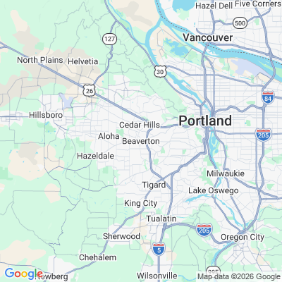 Map for Beaverton, OR