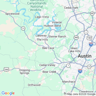 Map for Bee Cave, TX