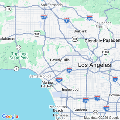 Map for Beverly Hills, CA