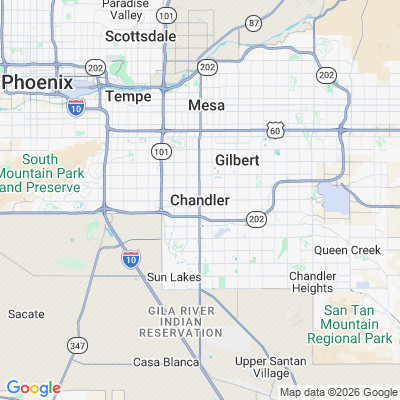 Map for Chandler, AZ