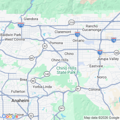 Map for Chino Hills, CA