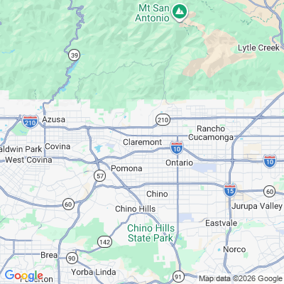 Map for Claremont, CA