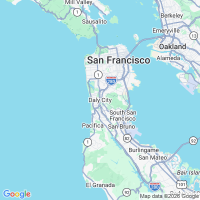 Map for Daly City, CA