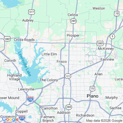 Map for Frisco, TX
