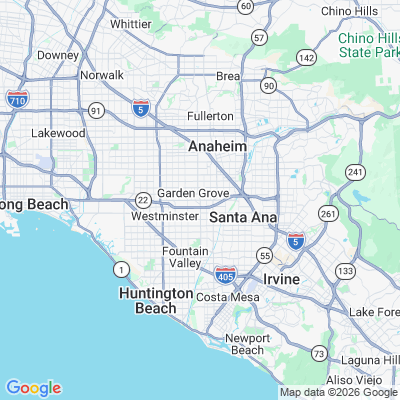 Map for Garden Grove, CA