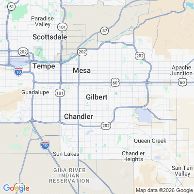 Map for Gilbert, AZ