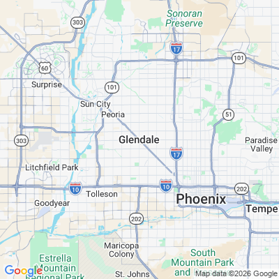 Map for Glendale, AZ