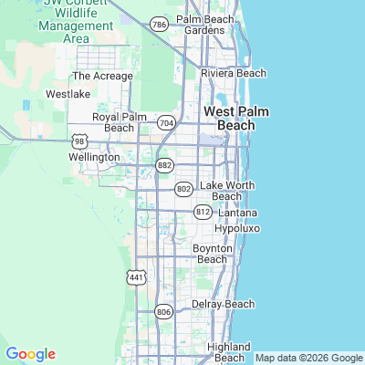Map for Greenacres, FL