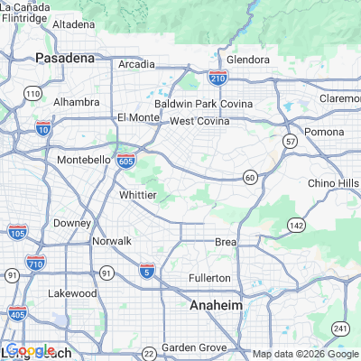 Map for Hacienda Heights, CA