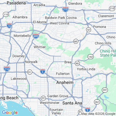 Map for La Habra, CA
