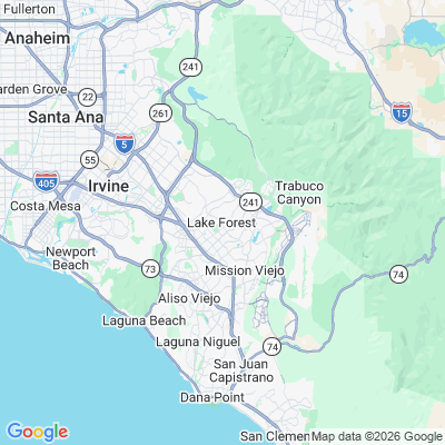 Map for Lake Forest, CA