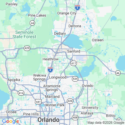 Map for Lake Mary, FL