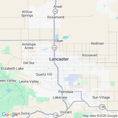 Map for Lancaster, CA