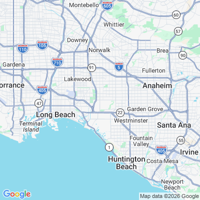 Map for Los Alamitos, CA