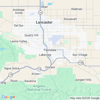 Map for Palmdale, CA