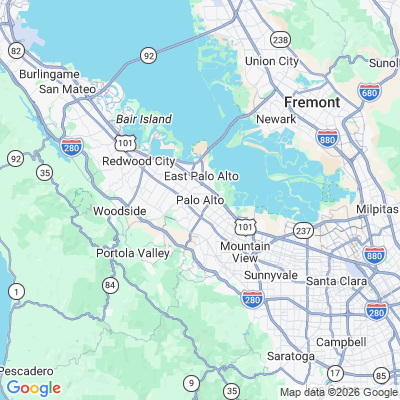 Map for Palo Alto, CA