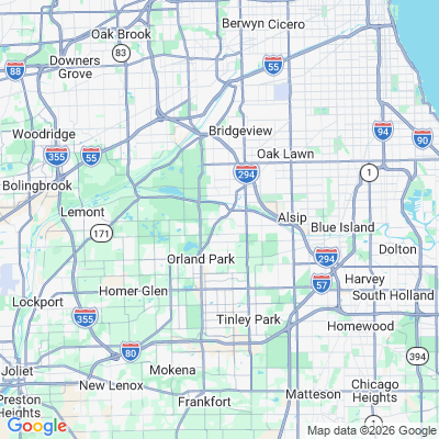 Map for Palos Park, IL