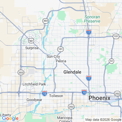 Map for Peoria, AZ