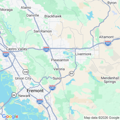 Map for Pleasanton, CA