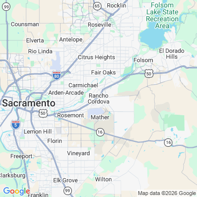 Map for Rancho Cordova, CA