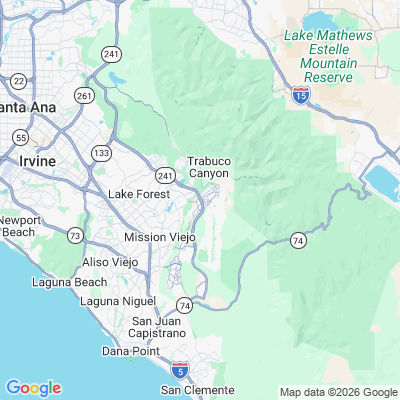 Map for Rancho Santa Margarita, CA