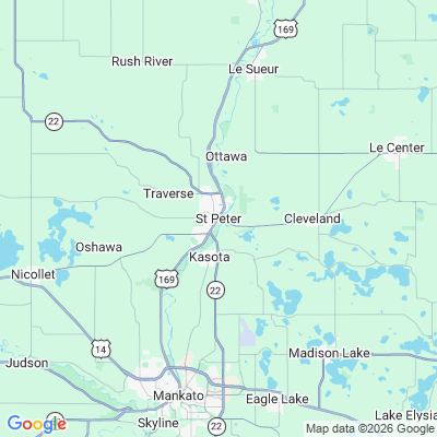 Map for St. Peter, MN