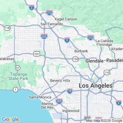 Map for Studio City, CA