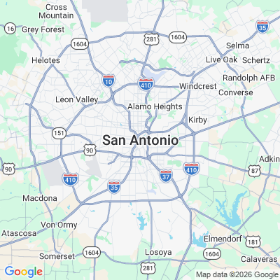 Map for San Antonio, TX