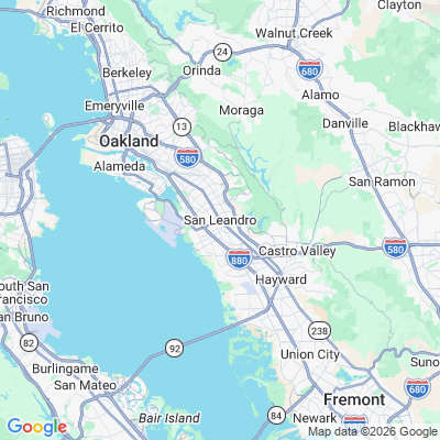 Map for San Leandro, CA